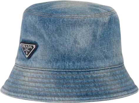 Prada Denim Bucket Hat Light Blue